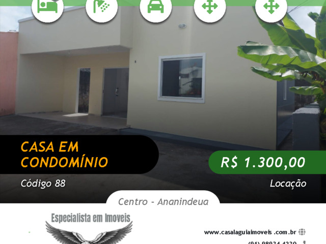 #88 - Casa em condomínio para Locação em Ananindeua - PA - 1