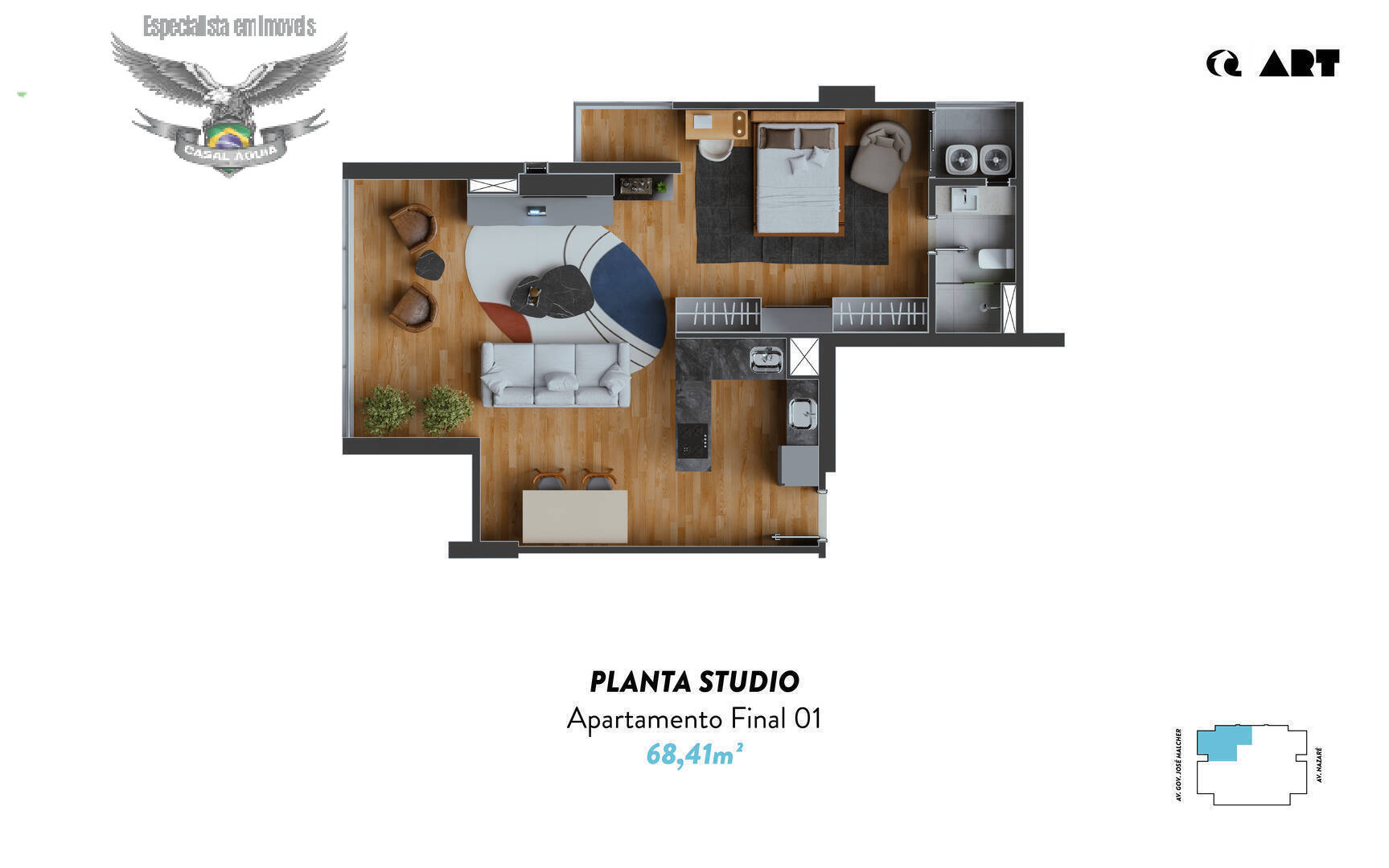 Apartamento à venda com 1 quarto - Foto 12