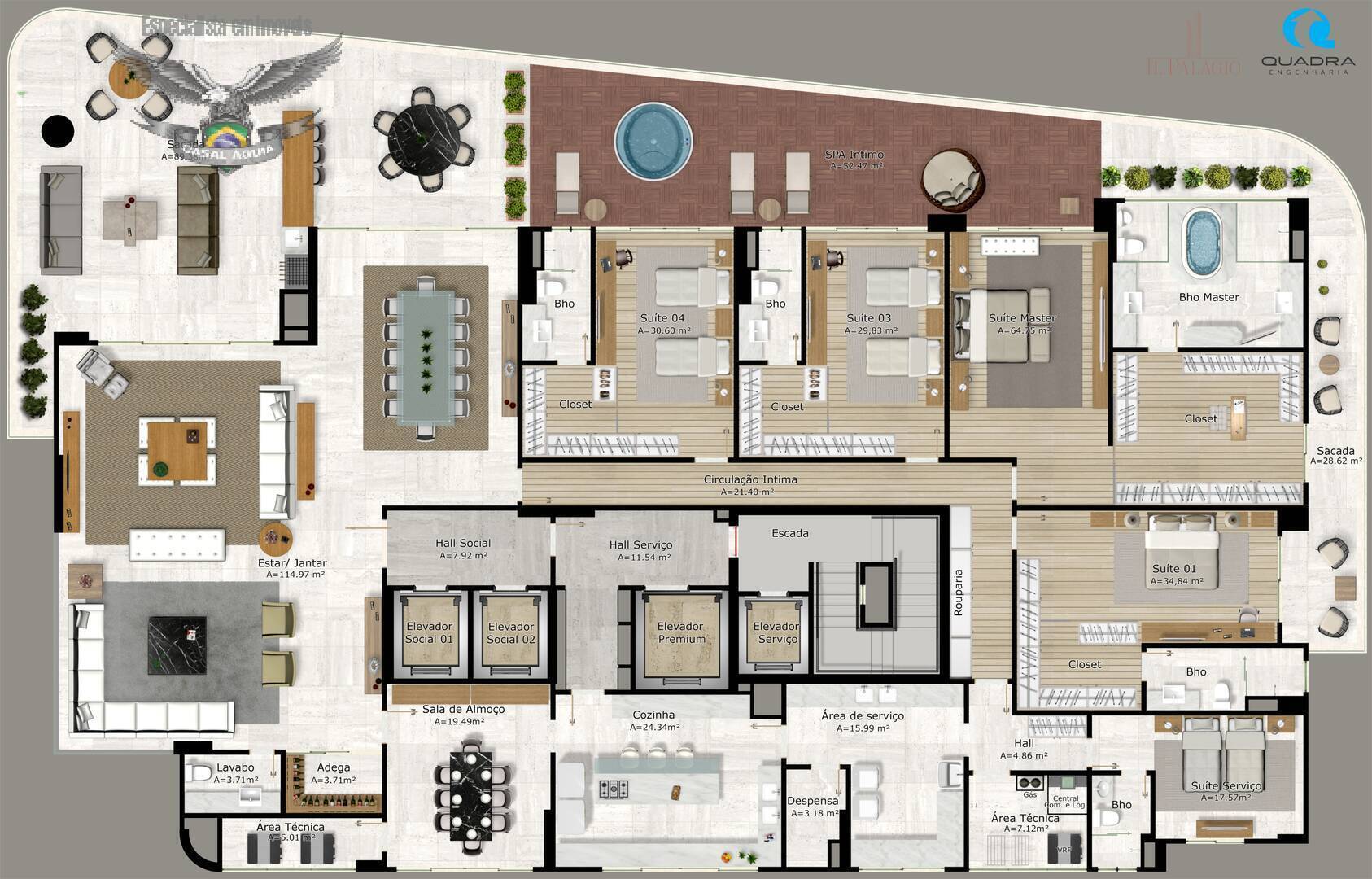 Apartamento à venda com 5 quartos, 621m² - Foto 30