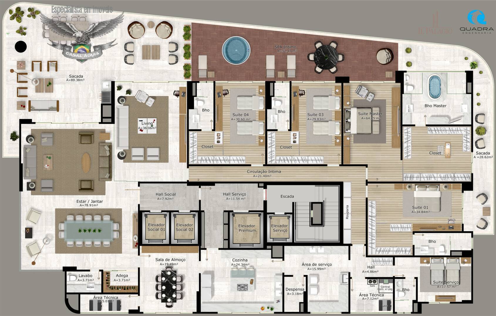 Apartamento à venda com 5 quartos, 621m² - Foto 31