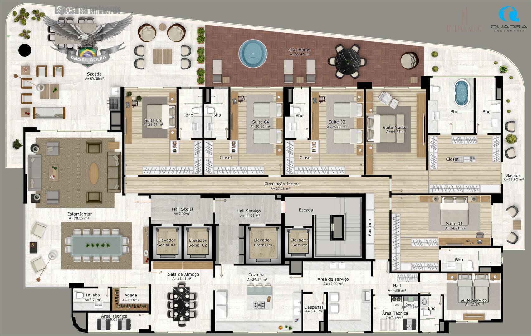 Apartamento à venda com 5 quartos, 621m² - Foto 33