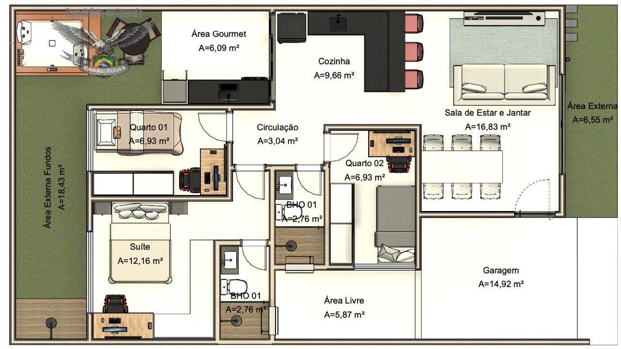 Casa de Condomínio à venda com 3 quartos, 88m² - Foto 3